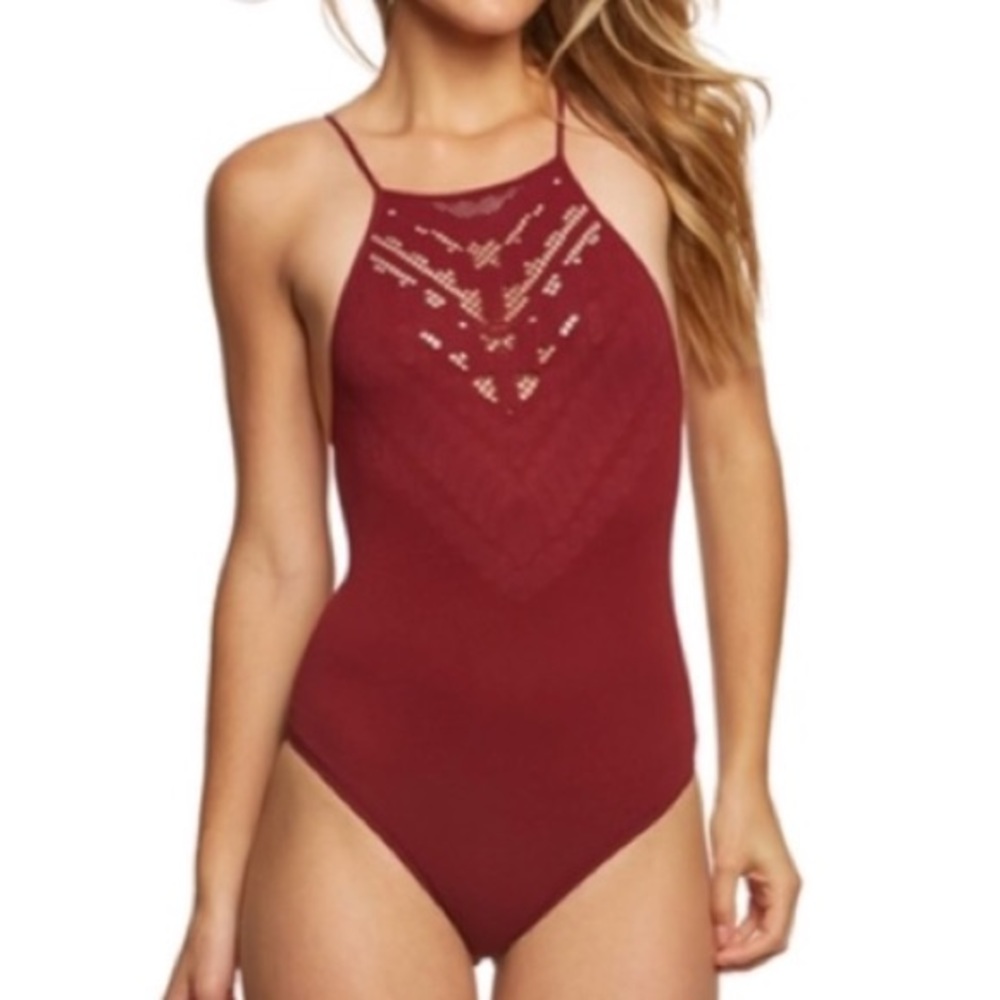 Free People Eyelet Bodysuit